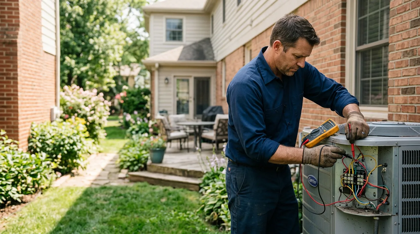 HVAC technician working near San Carlos, AZ